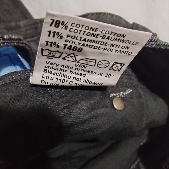 Camouflage AR and J Women JULIE R Jeans Made in Italy Black Sz 26x28 - Picture 6 of 9